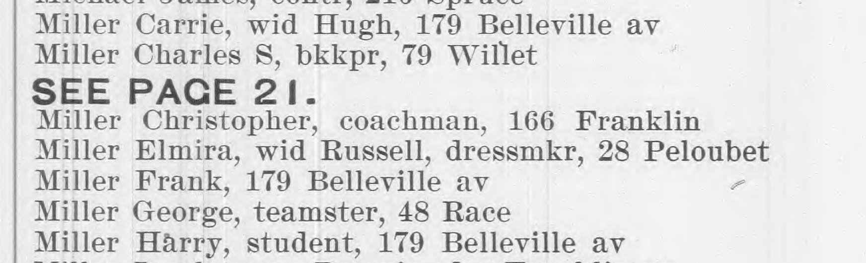 1898 Bloomfield Directory